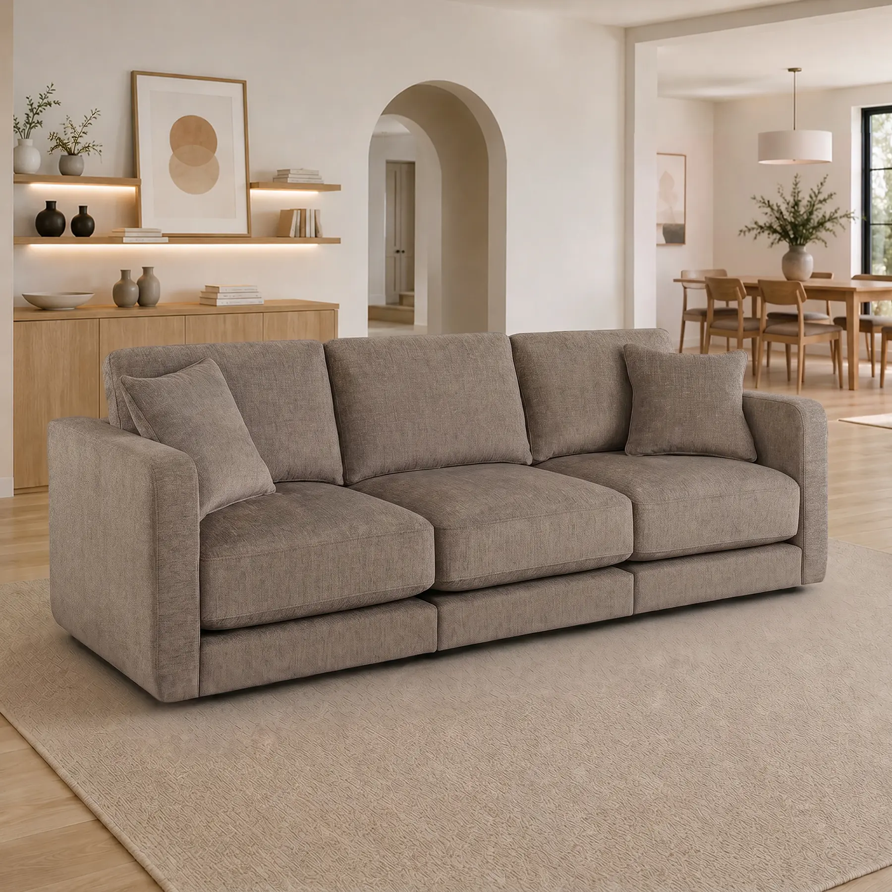 Modular Sofa - Beige in a living room